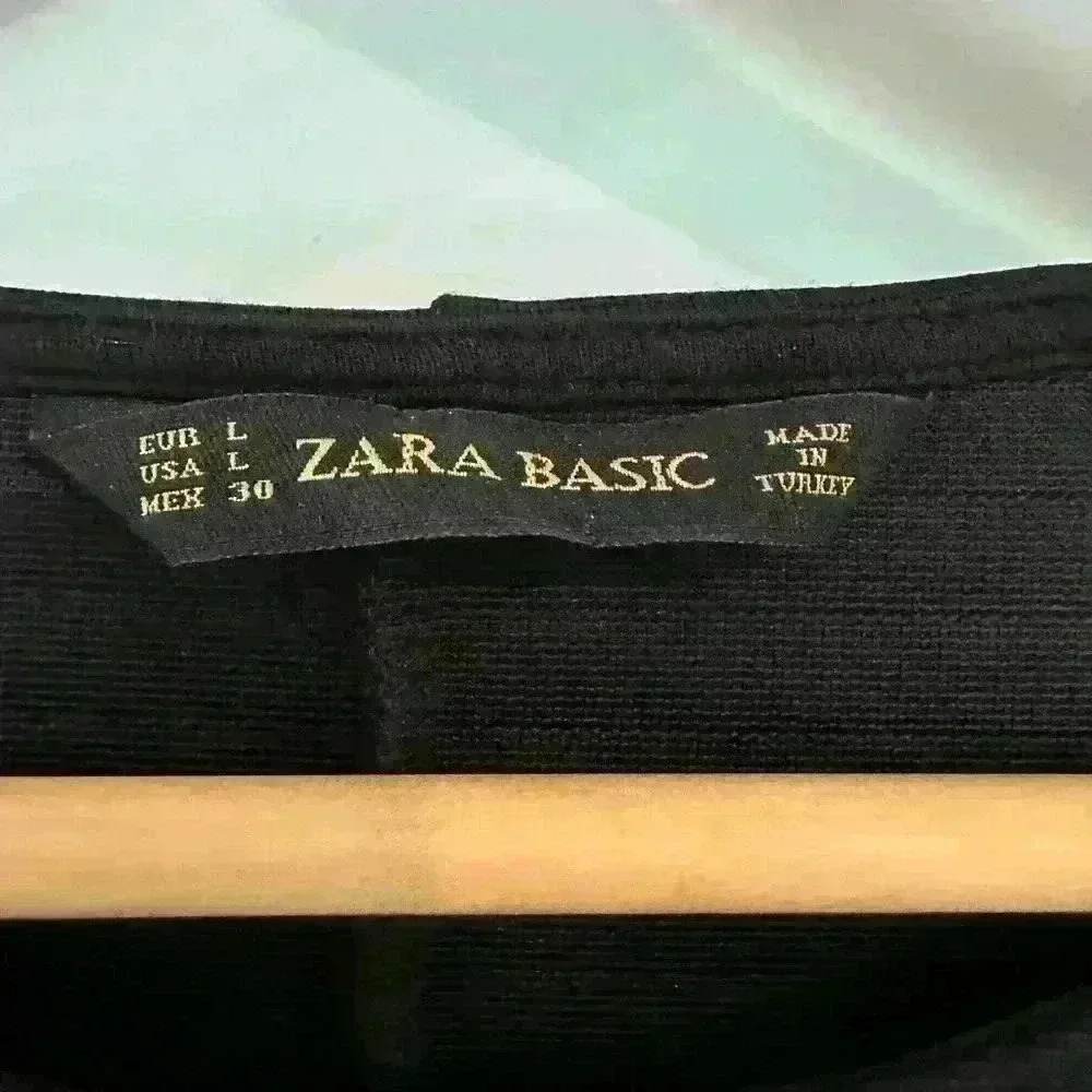 Zara Fit &‎ Flare Black Dress Large - Picture 4 of 8